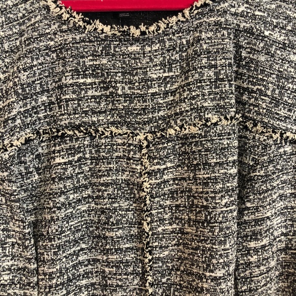 LANE BRYANT tweed dress 26/28 black and white - Picture 7 of 9